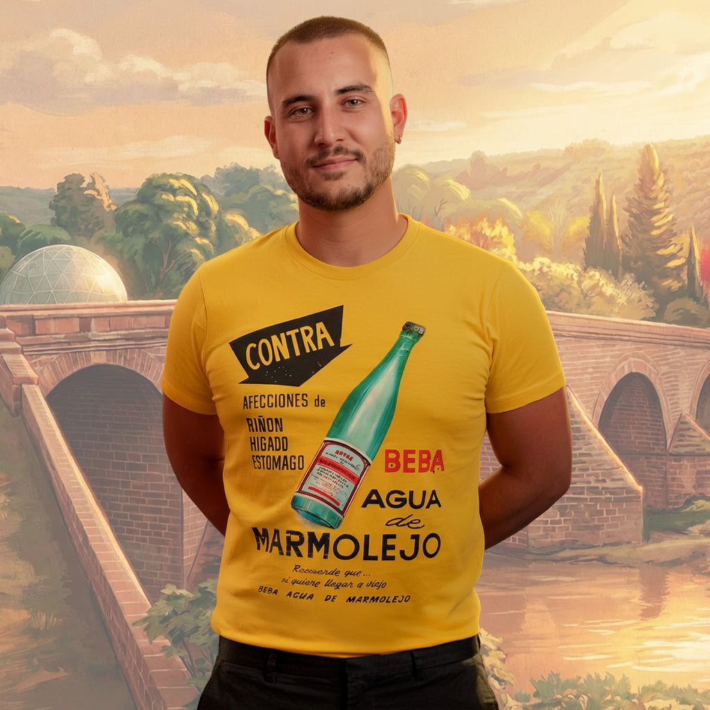 T1E1 Recuerde Que... - Camiseta Amarilla Diseño Cartel Vintage Marmolejo - Mutantu Original