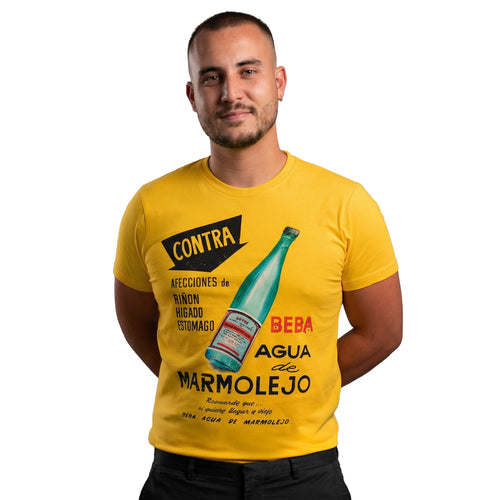 T1E1 Recuerde Que... - Camiseta Amarilla Diseño Cartel Vintage Marmolejo - Algodón 100% - Mutantu Original
