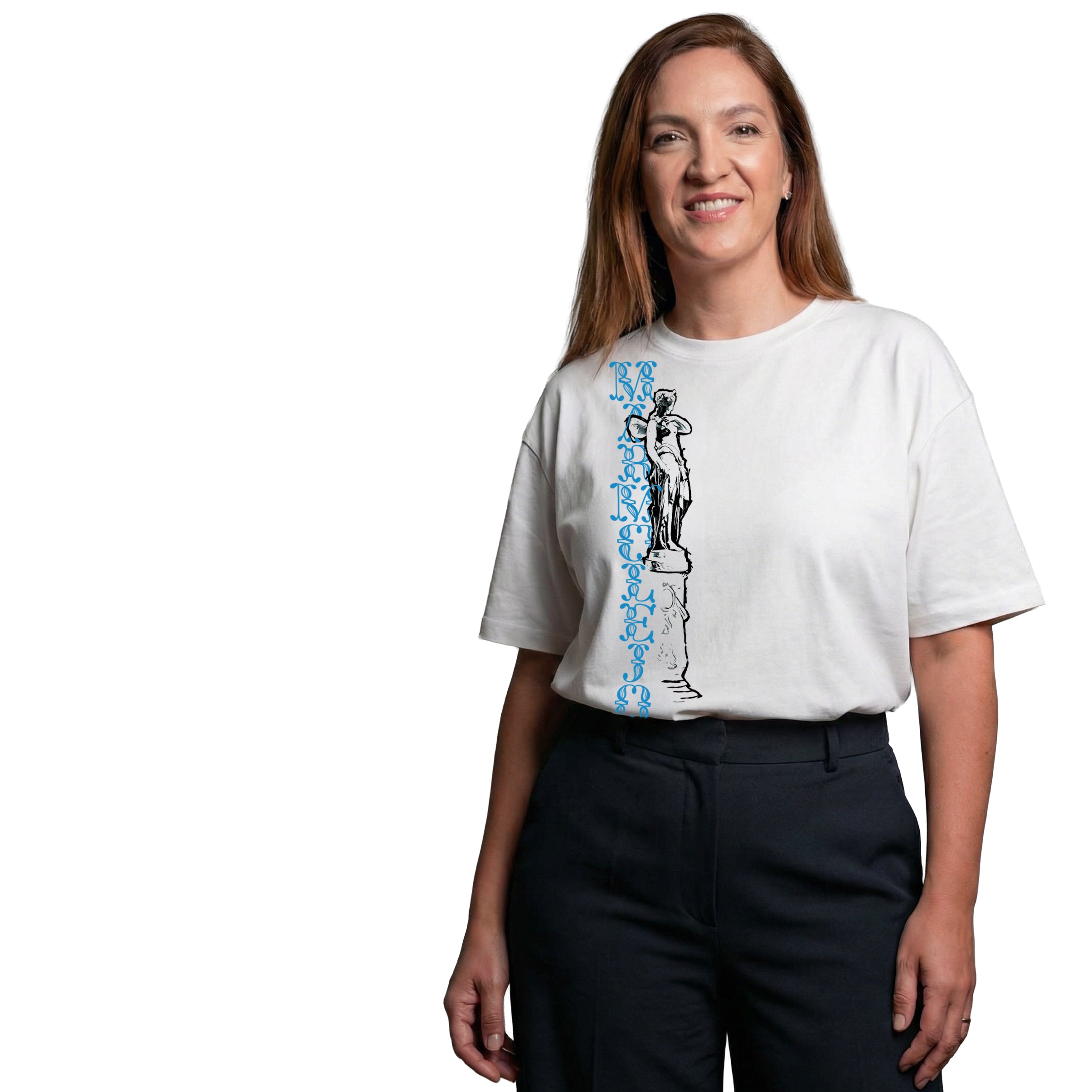 Camiseta T1E05 DIOSA HIGEA - Icono Balneario Marmolejo - Algodón 100% - Mutantu Original