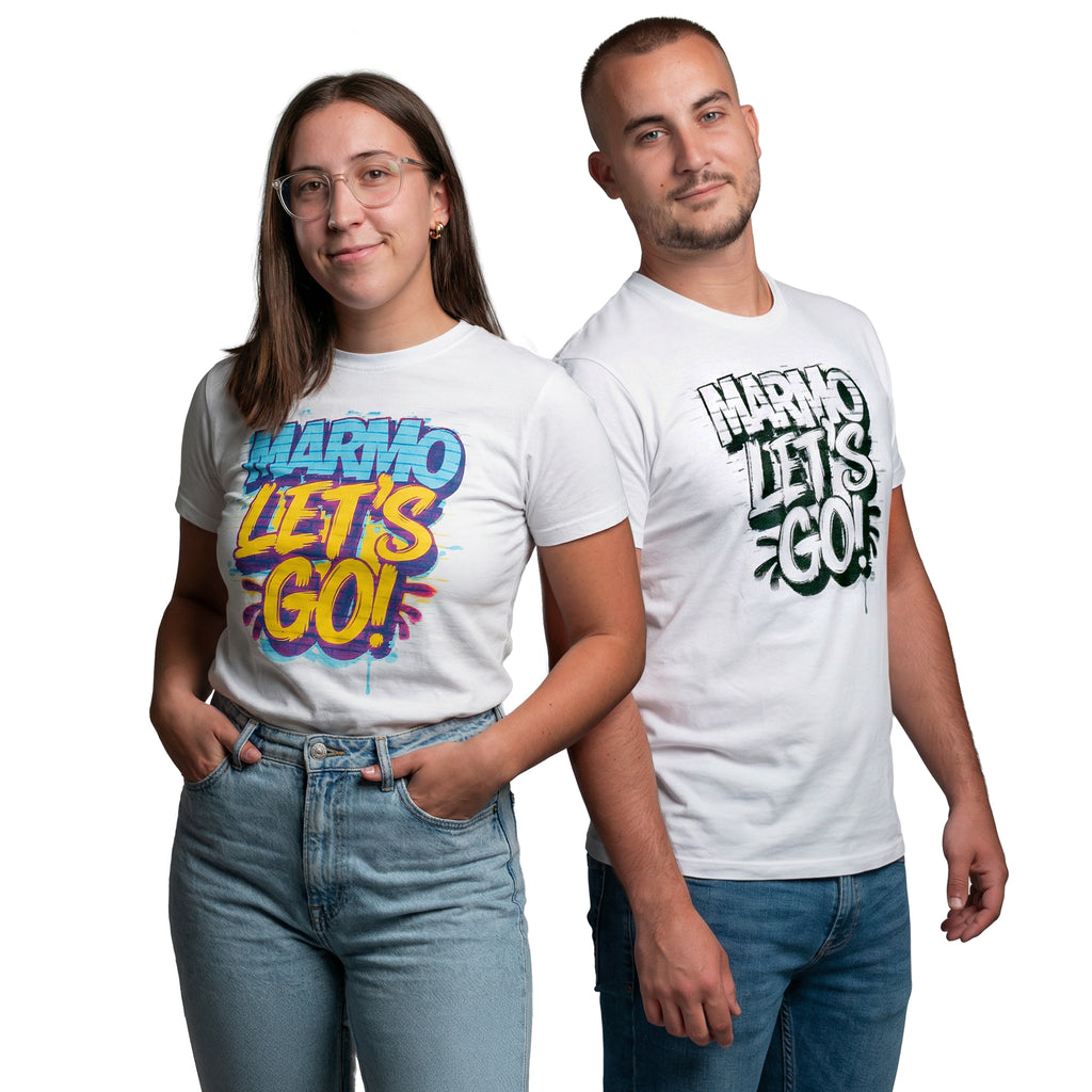 Camisetas T1E09 MARMOLET'S GO - Estilo Graffiti Culipardo - Algodón 100% - Mutantu Original