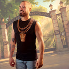 Camiseta Tirantes Negra T1E10 AGÜISTRAP - Icono Balneario Marmolejo - Mutantu Original