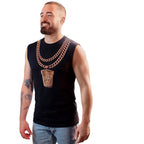 Camiseta Tirantes Negra T1E10 AGÜISTRAP - Icono Balneario Marmolejo - Algodón 100% - Mutantu Original