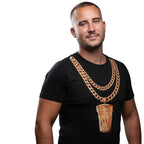 Plano medio Camiseta Negra T1E10 AGÜISTRAP - Icono Balneario Marmolejo - Algodón 100% - Mutantu Original
