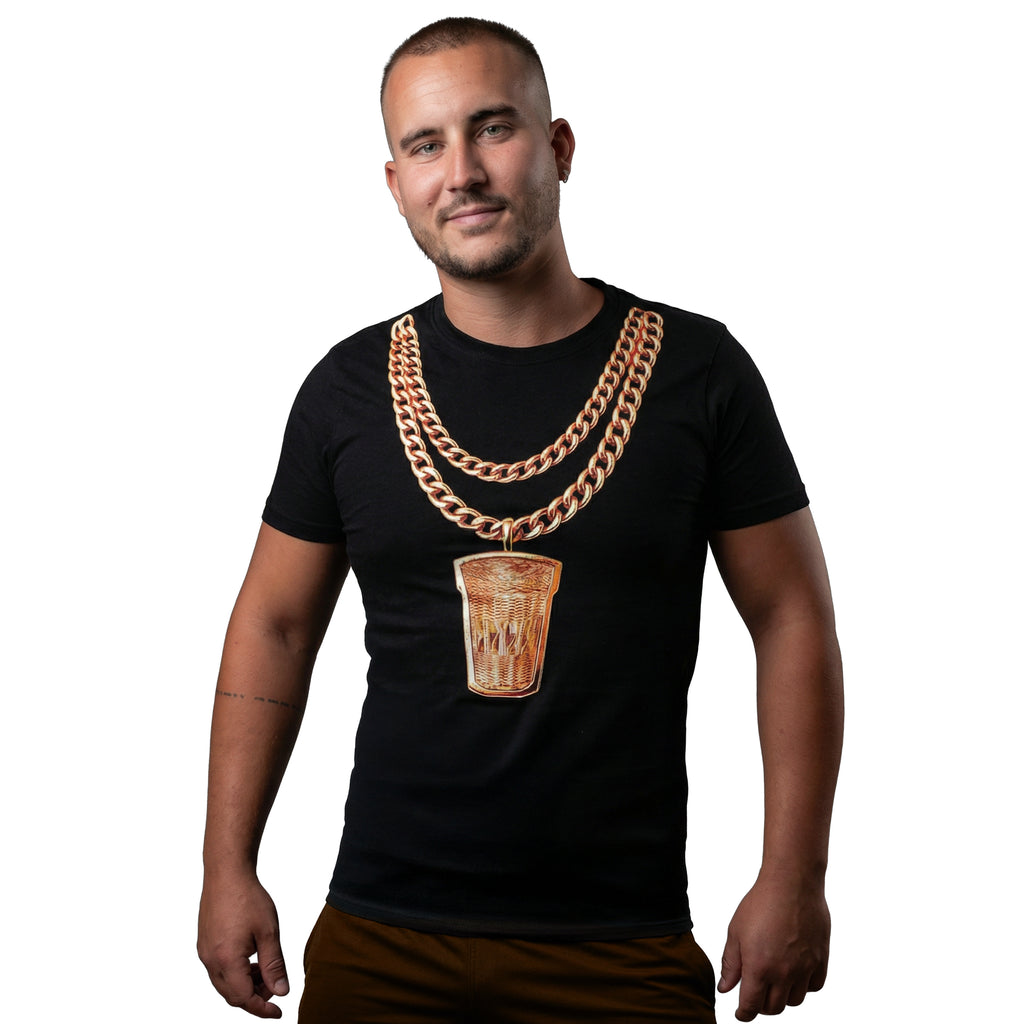 Camiseta Negra T1E10 AGÜISTRAP - Icono Balneario Marmolejo - Algodón 100% - Mutantu Original